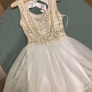 B DARLIN Girls Sequin & tulle dress, Sz 1/2